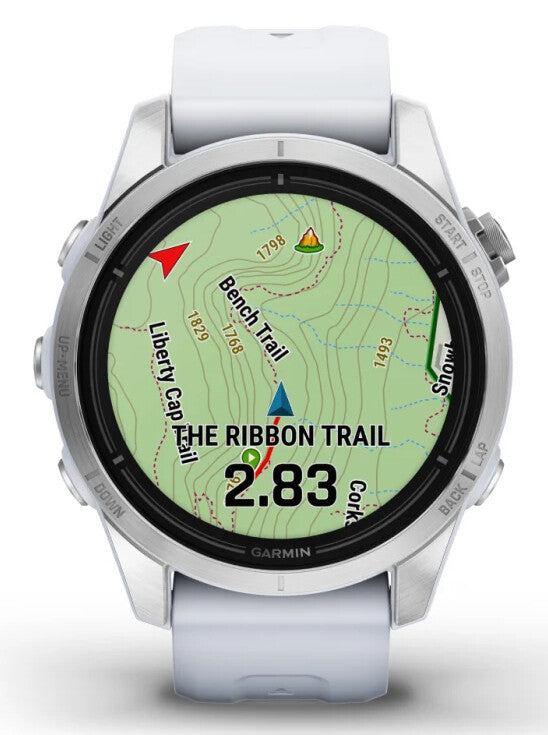 Garmin epix Pro (Gen 2) 3,05 cm (1.2") AMOLED 42 mm Digital 390 x 390 pixlar Pekskärm Silver Wi-Fi GPS