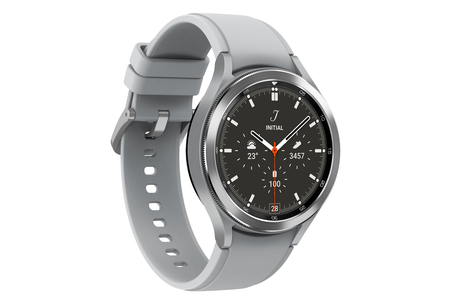 Samsung Galaxy Watch4 Classic 3,56 cm (1.4") OLED 46 mm Digital 450 x 450 pixlar Pekskärm Silver Wi-Fi GPS