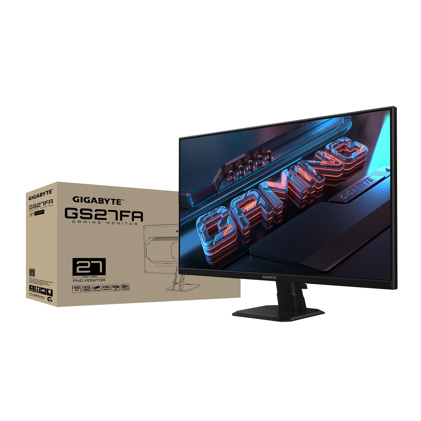 GIGABYTE GS27FA US platta pc-skärmar 68,6 cm (27") 1920 x 1080 pixlar Full HD LED Svart