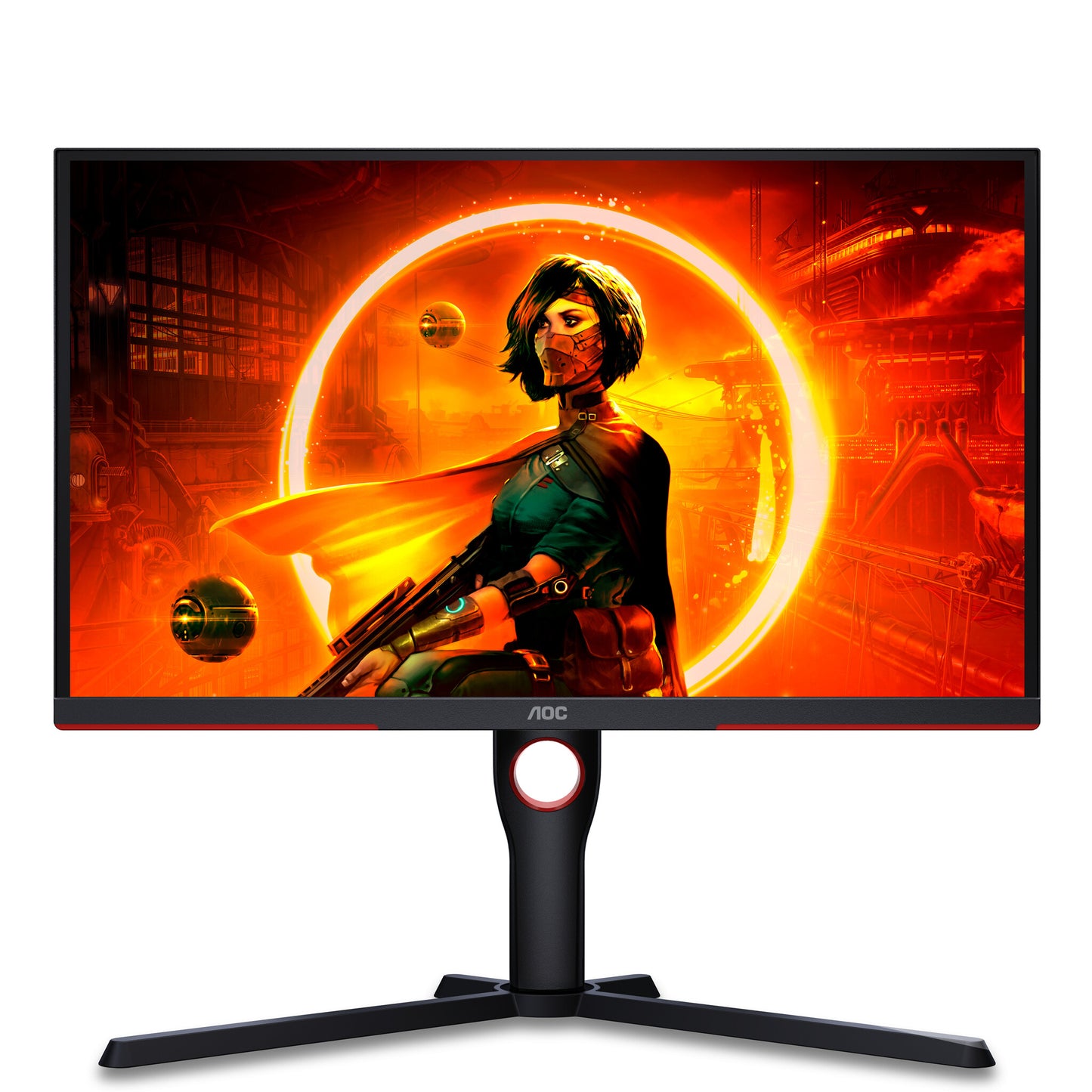 AOC G3 25G3ZM/BK platta pc-skärmar 62,2 cm (24.5") 1920 x 1080 pixlar Full HD Svart, Röd