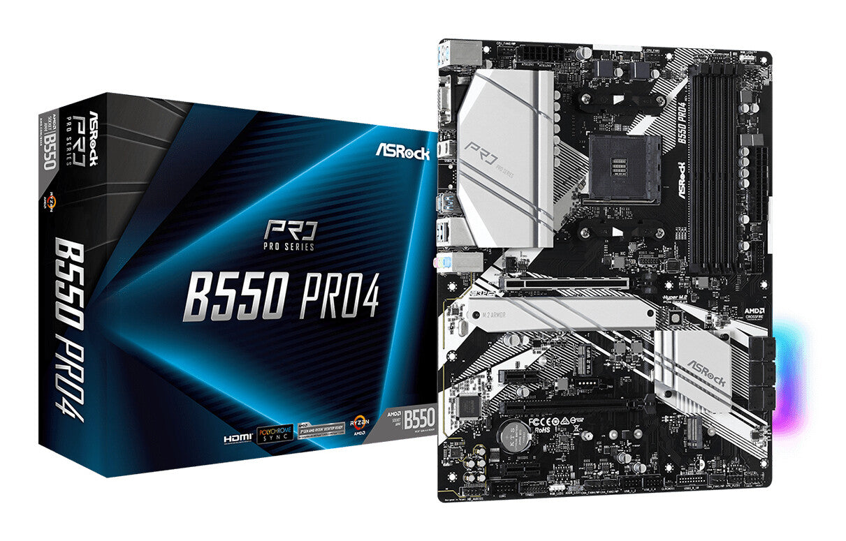 Asrock B550 Pro4 AMD B550 Uttag AM4 ATX