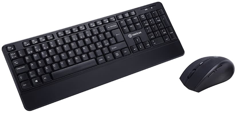 Voxicon DMK-201WLH# tangentbord Mus inkluderad Universal RF Trådlös QWERTY Nordic Svart