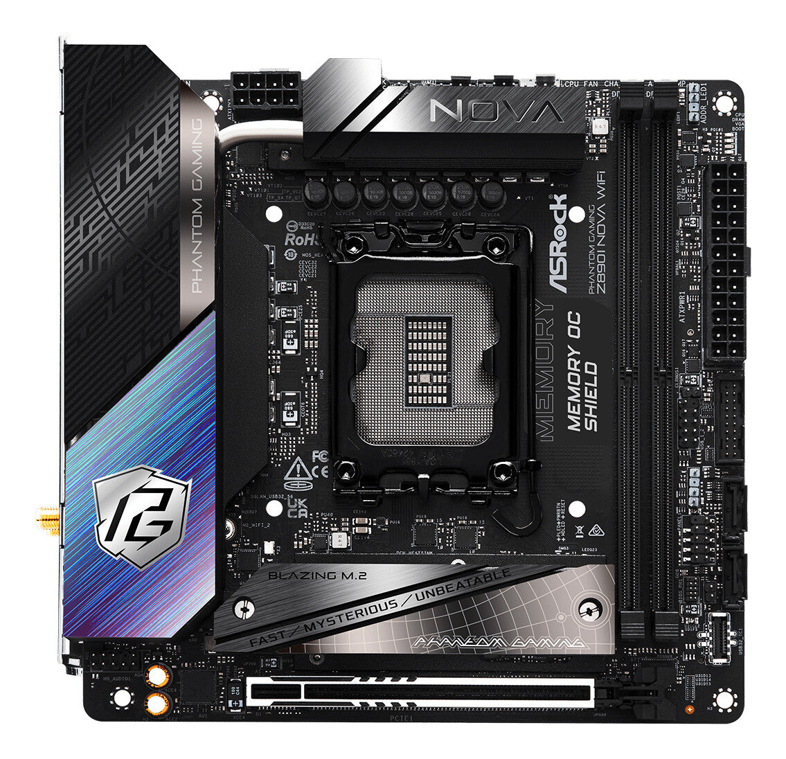 Asrock Phantom Gaming Z890I Nova WiFi Intel Z890 LGA 1851 (Socket V1) Mini-ITX