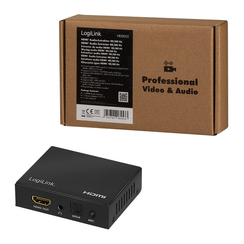 LogiLink HD0055 ljudomvandlare Svart