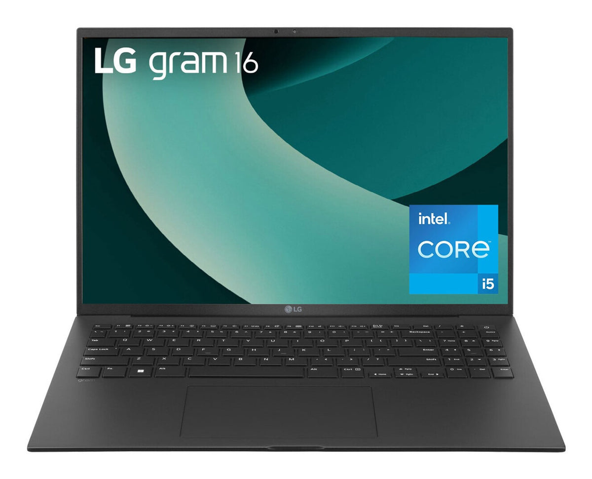 LG Gram 16ZB90RU Intel® Core™ i5 i5-1334U Bärbar dator 40,6 cm (16") WQXGA 16 GB LPDDR4x-SDRAM 512 GB SSD Wi-Fi 6E (802.11ax) Windows 11 Pro tyska Svart