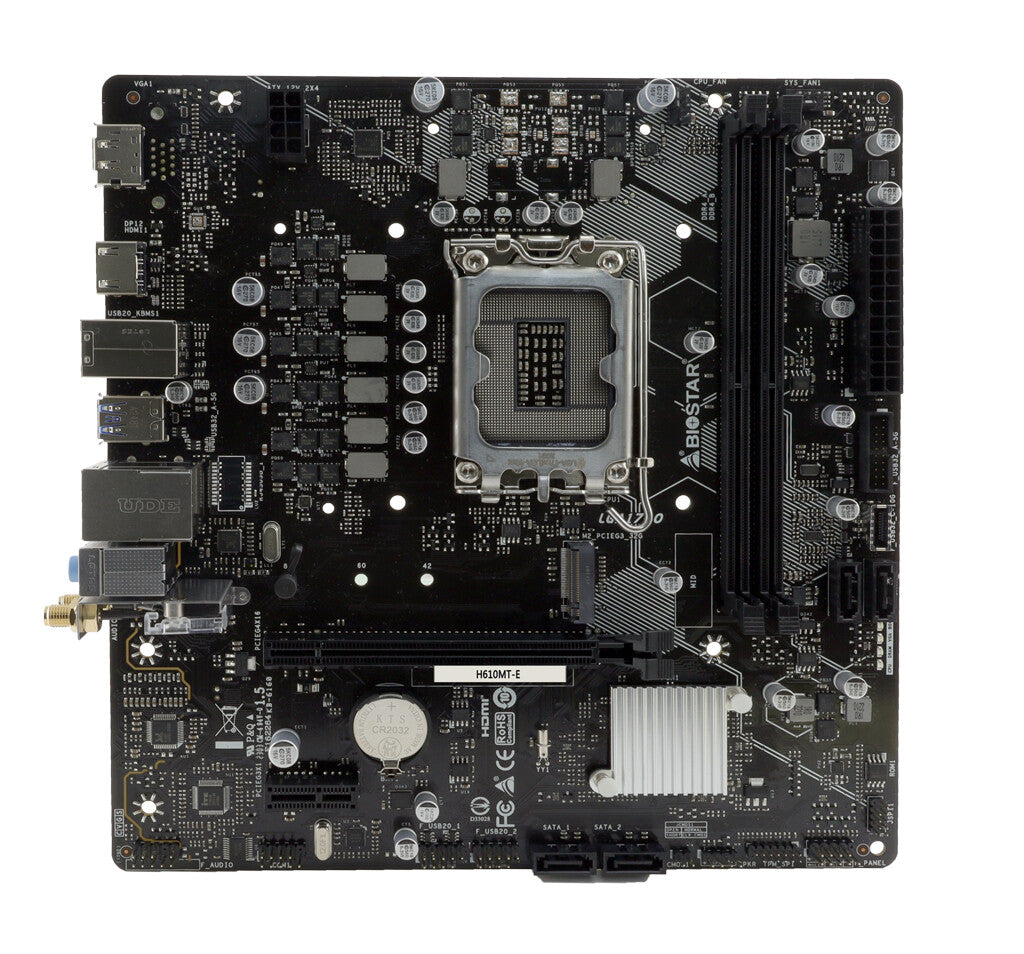 Biostar H610MT-E moderkort Intel H610 LGA 1700 micro ATX