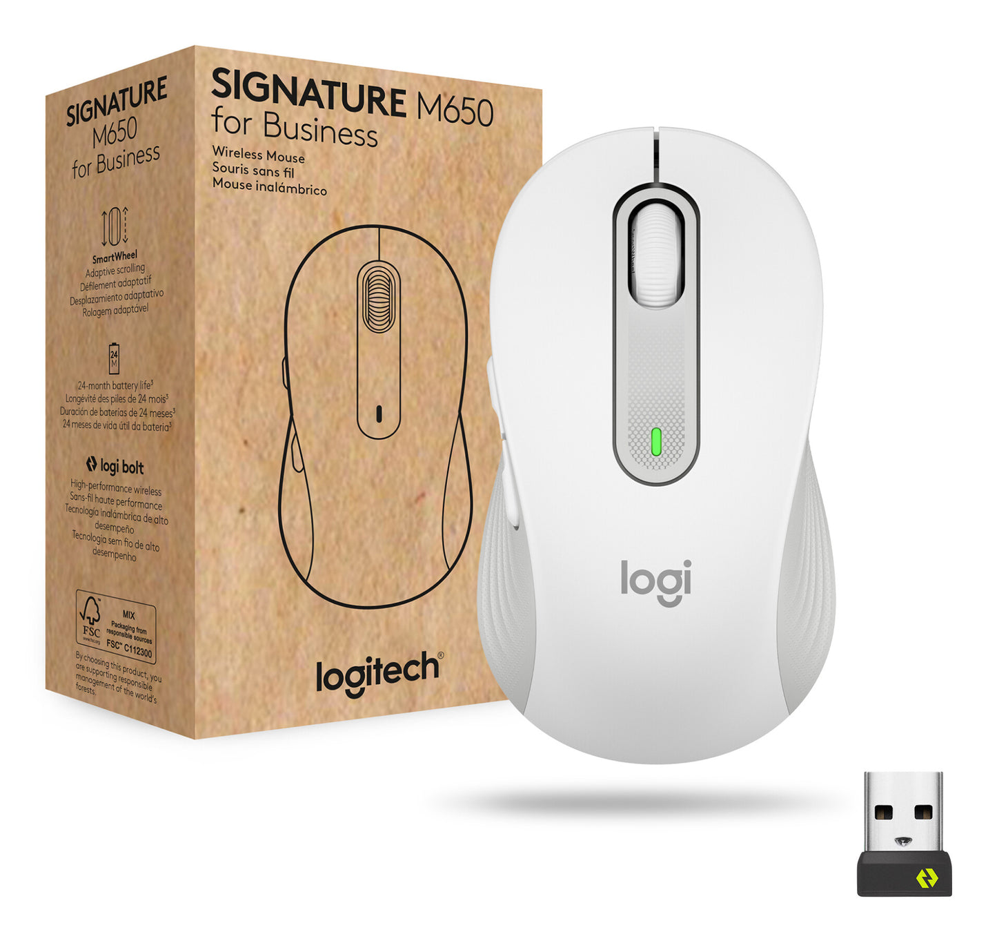 Logitech Signature M650 for Business datormöss Kontor högerhand Bluetooth Optisk 4000 DPI