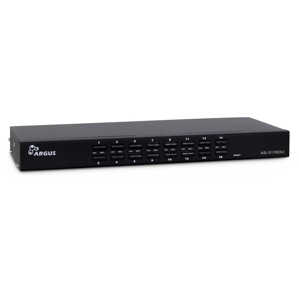 Inter-Tech KVM AS-3116DU VGA KVM-switchar Rackmontering Svart