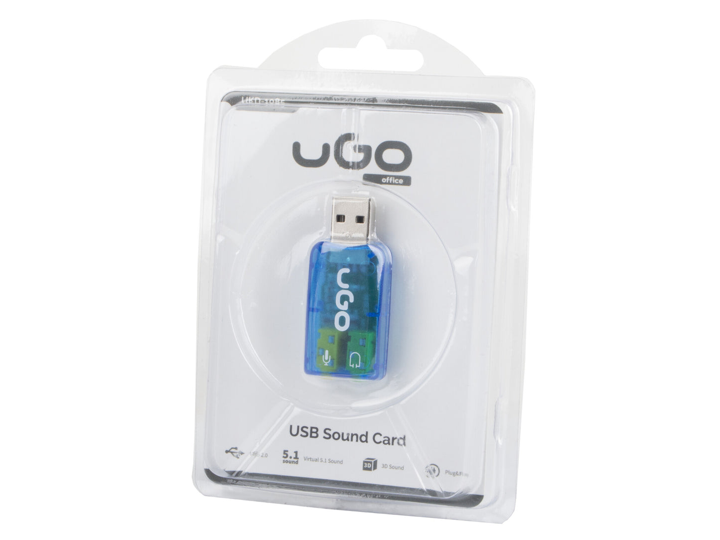 uGo UKD-1085 ljudkort 5.1 kanaler USB