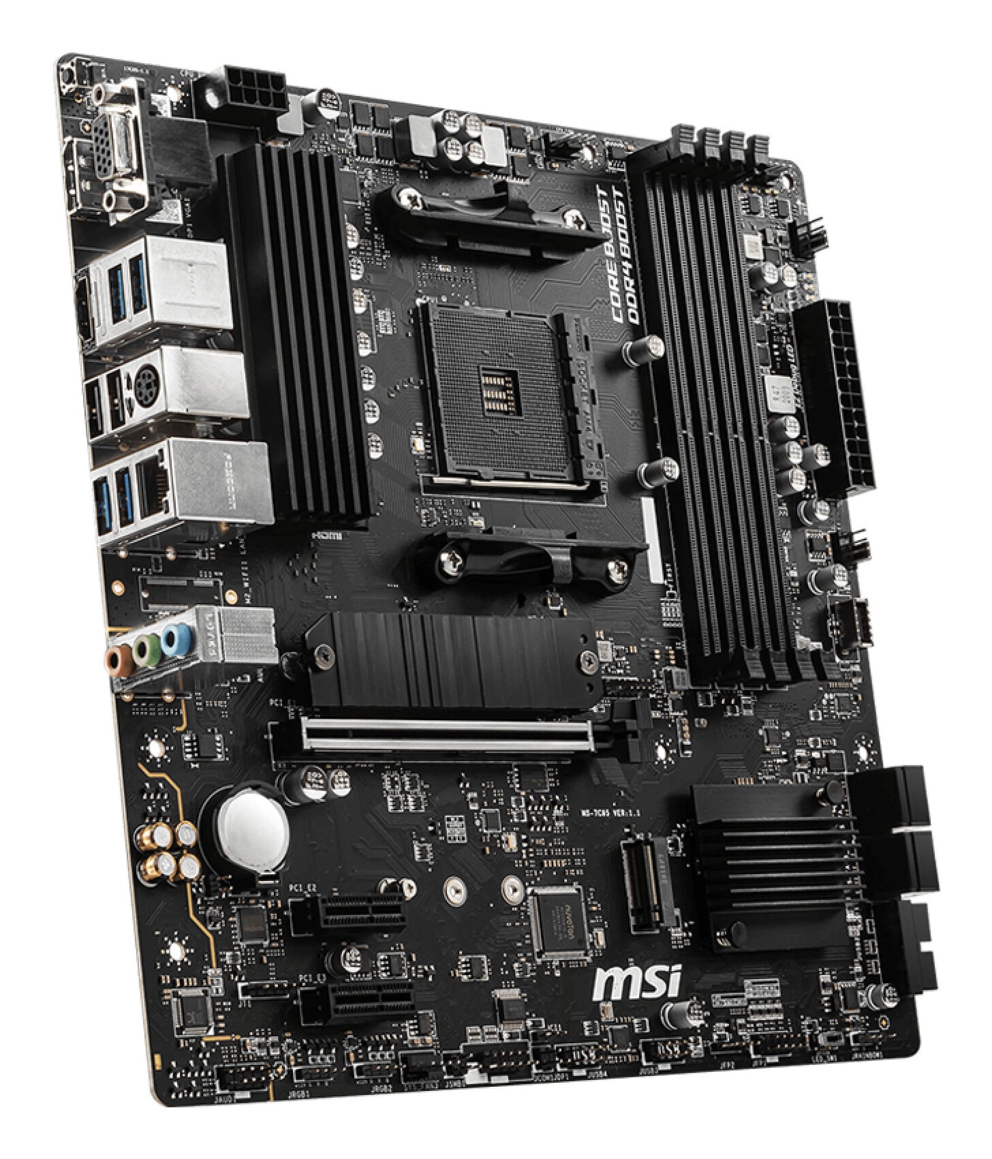 MSI B550M PRO-VDH moderkort AMD B550 Uttag AM4 micro ATX