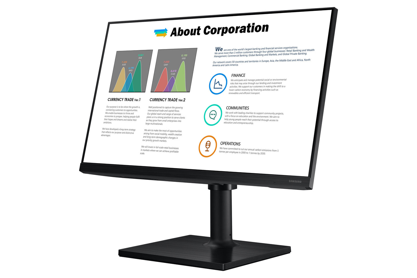 Samsung T45F platta pc-skärmar 61 cm (24") 1920 x 1080 pixlar Full HD LED Svart