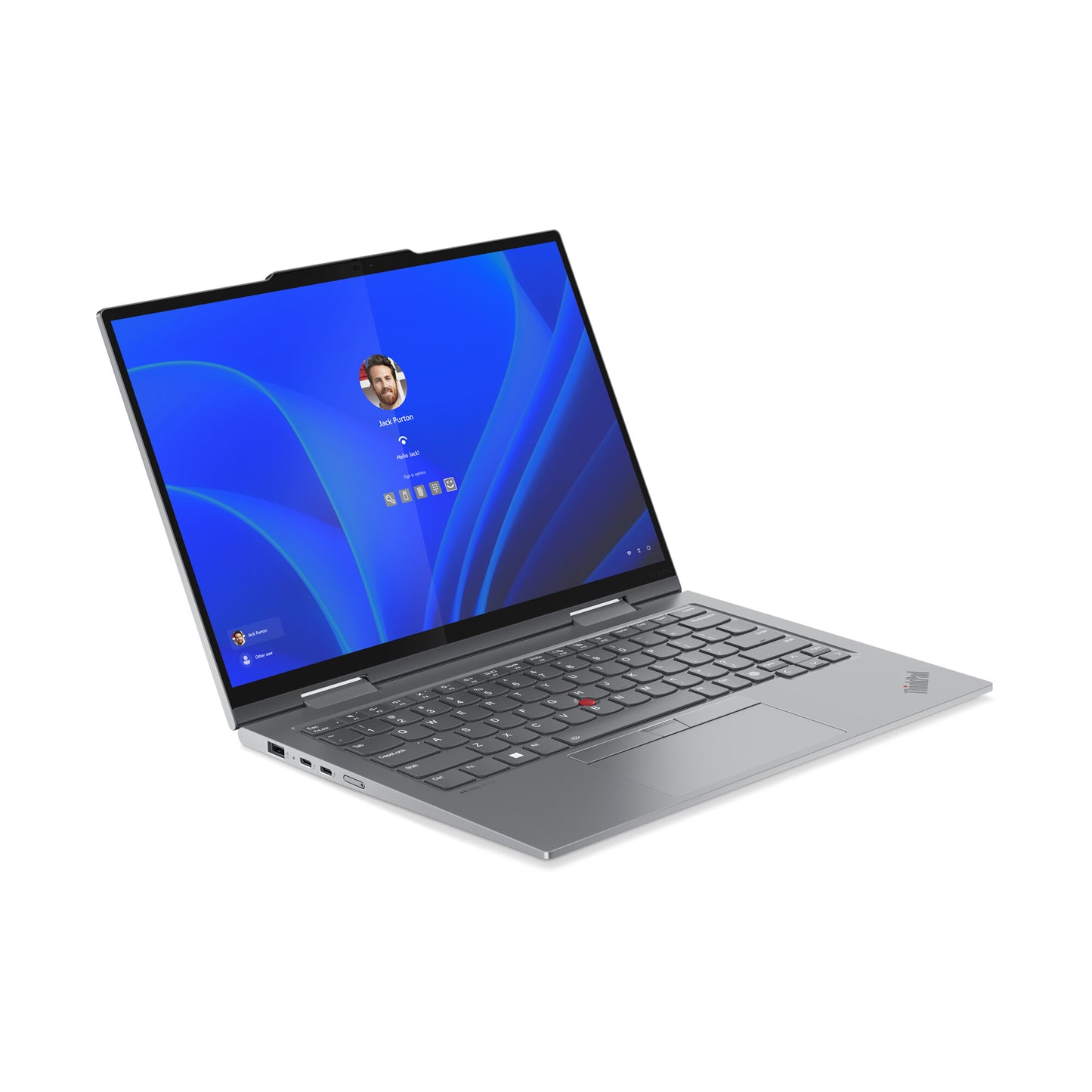 Lenovo ThinkPad X1 2-in-1 Gen 9 Intel Core Ultra 7 155U Hybrid (2-i-1) 35,6 cm (14") Pekskärm WUXGA 16 GB LPDDR5x-SDRAM 512 GB SSD Wi-Fi 6E (802.11ax) Windows 11 Pro Nordic Grå Intel Core Ultra 7 155U (12MB Cache), 16GB LPDDR5x-SDRAM, 512GB SSD, 35.6 cm (