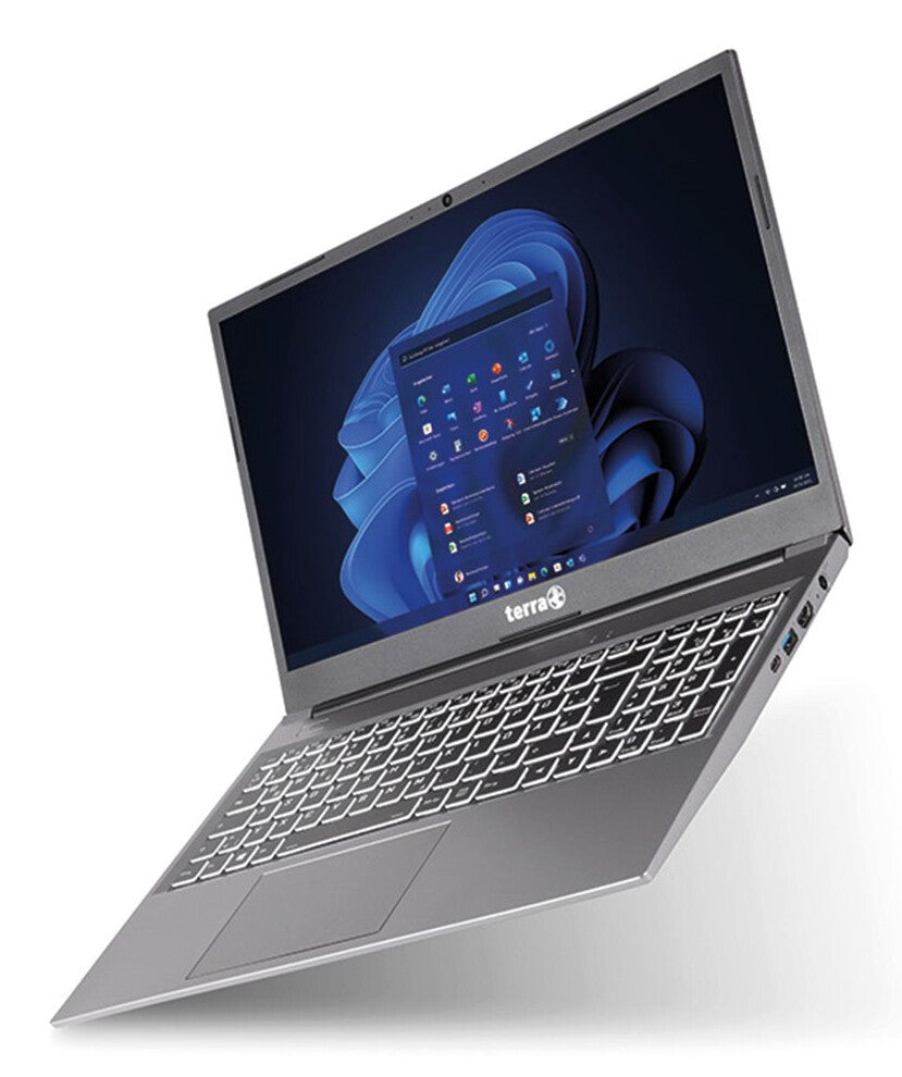 TERRA 1517R Intel® Core™ i3 i3-1315U Bärbar dator 39,6 cm (15.6") Full HD 8 GB DDR4-SDRAM 500 GB SSD Wi-Fi 6 (802.11ax) Windows 11 Pro tyska Grå