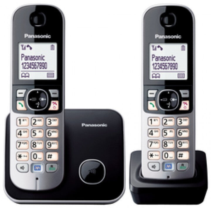 Panasonic KX-TG6812GB telefoner DECT-telefon Namn och uppringnings-ID Svart