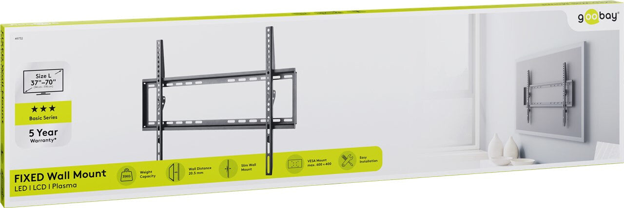 Goobay 49732 tv-fäste 177,8 cm (70") Svart