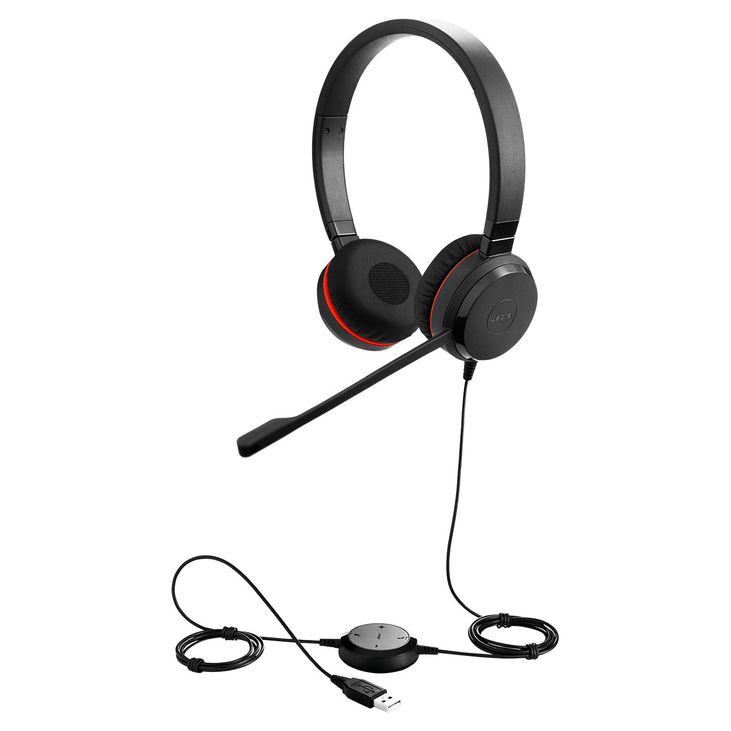 Jabra Evolve 20 Headset Kabel Huvudband Kontor/callcenter USB Type-A Svart