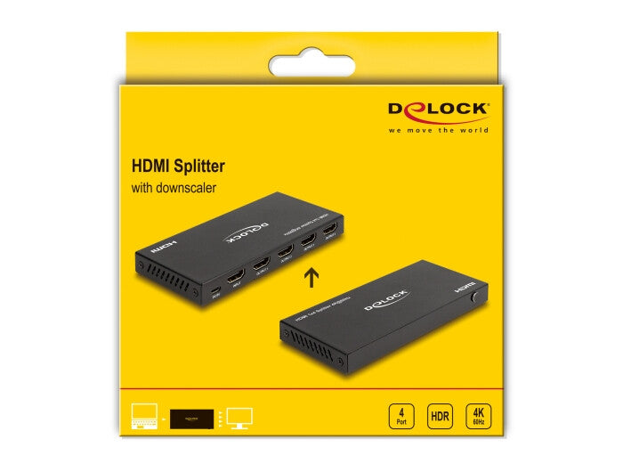 DeLOCK 18652 bilddelare HDMI 4x HDMI