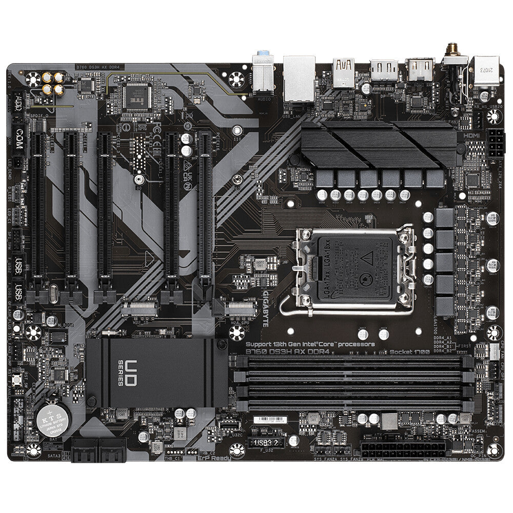 GIGABYTE B760 DS3H AX DDR4 moderkort Intel B760 Express LGA 1700 ATX