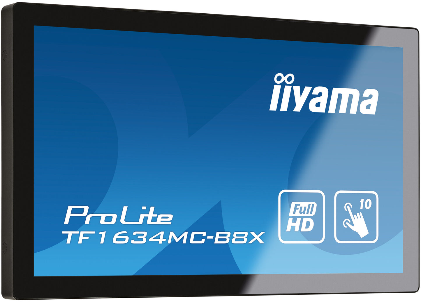 iiyama ProLite TF1634MC-B8X platta pc-skärmar 39,6 cm (15.6") 1920 x 1080 pixlar Full HD LED Pekskärm Flera användare Svart