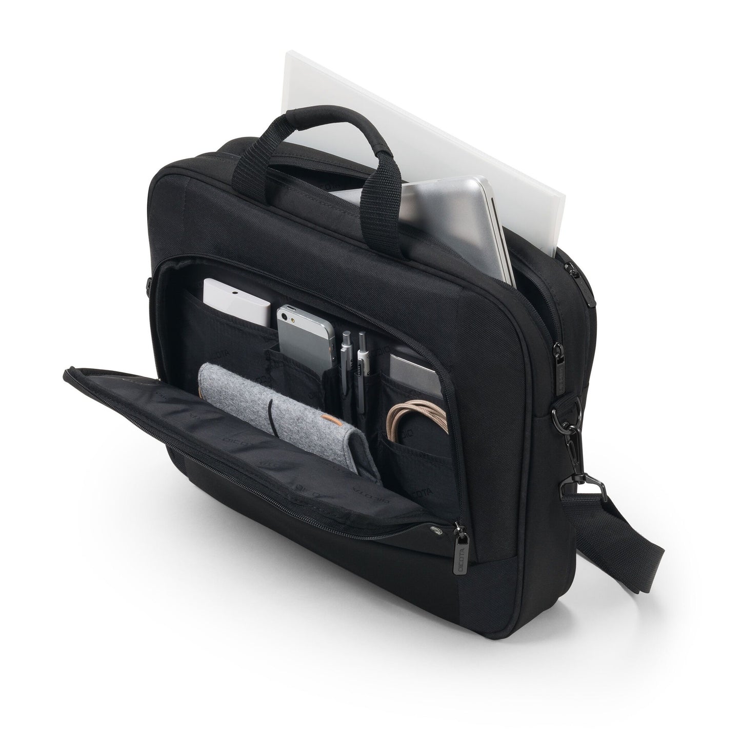 DICOTA Eco Top Traveller BASE 39,6 cm (15.6") Toppmatad väska Svart