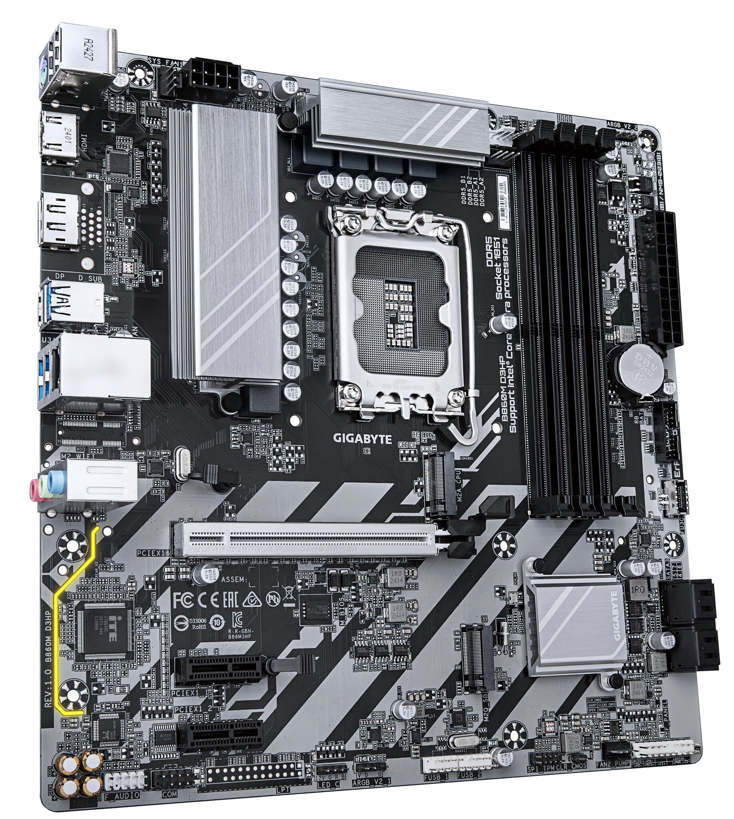 GIGABYTE B860M D3HP moderkort Intel B860 LGA 1851 (Socket V1) micro ATX