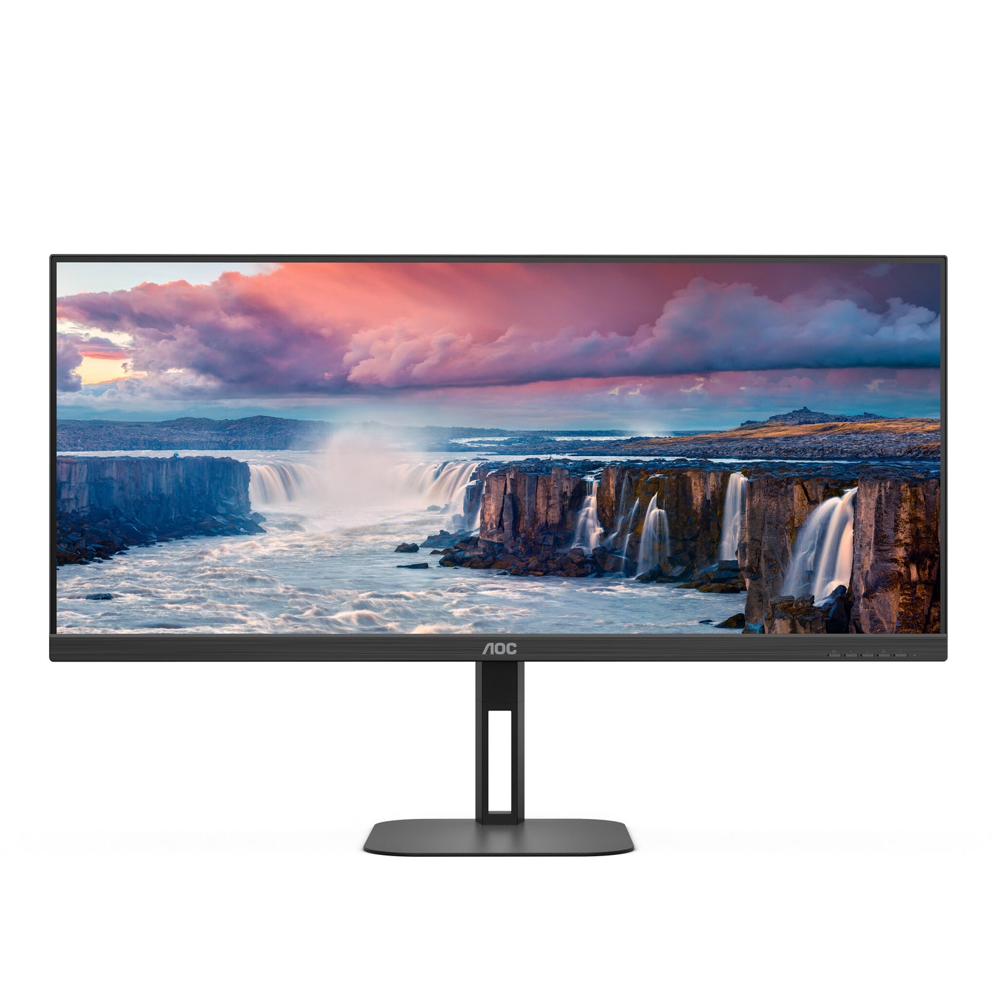 AOC V5 U34V5C/BK platta pc-skärmar 86,4 cm (34") 3440 x 1440 pixlar UltraWide Quad HD LCD Svart