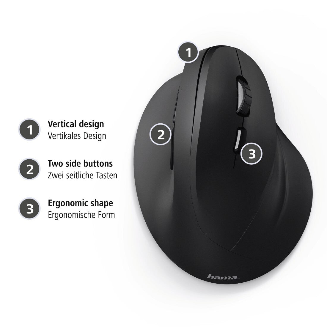 Hama EMC-500 datormöss Kontor högerhand USB Type-A Optisk 1800 DPI