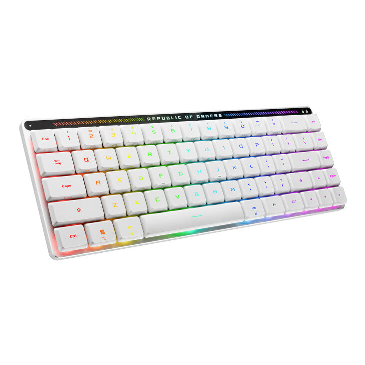 ASUS ROG Falchion RX Low Profile tangentbord Spela USB + RF Wireless + Bluetooth QWERTZ Vit