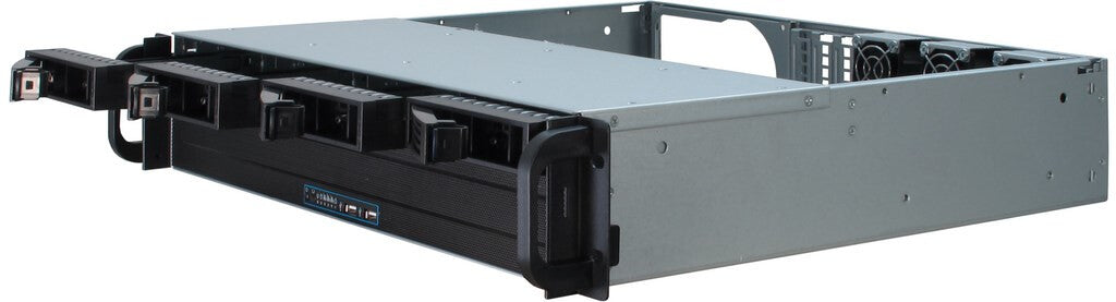 Inter-Tech IPC 2U-2404S Ställning Svart, Silver