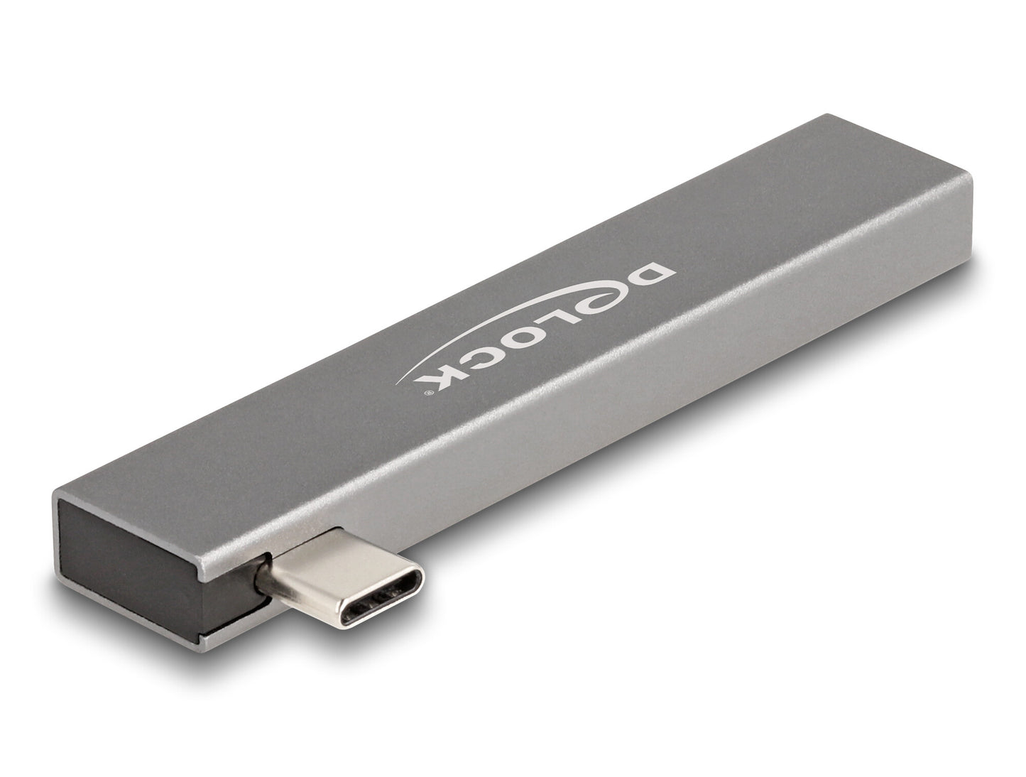 DeLOCK 64274 dockningsstationer för bärbara datorer Dockning USB 3.2 Gen 2 (3.1 Gen 2) Type-C Grå