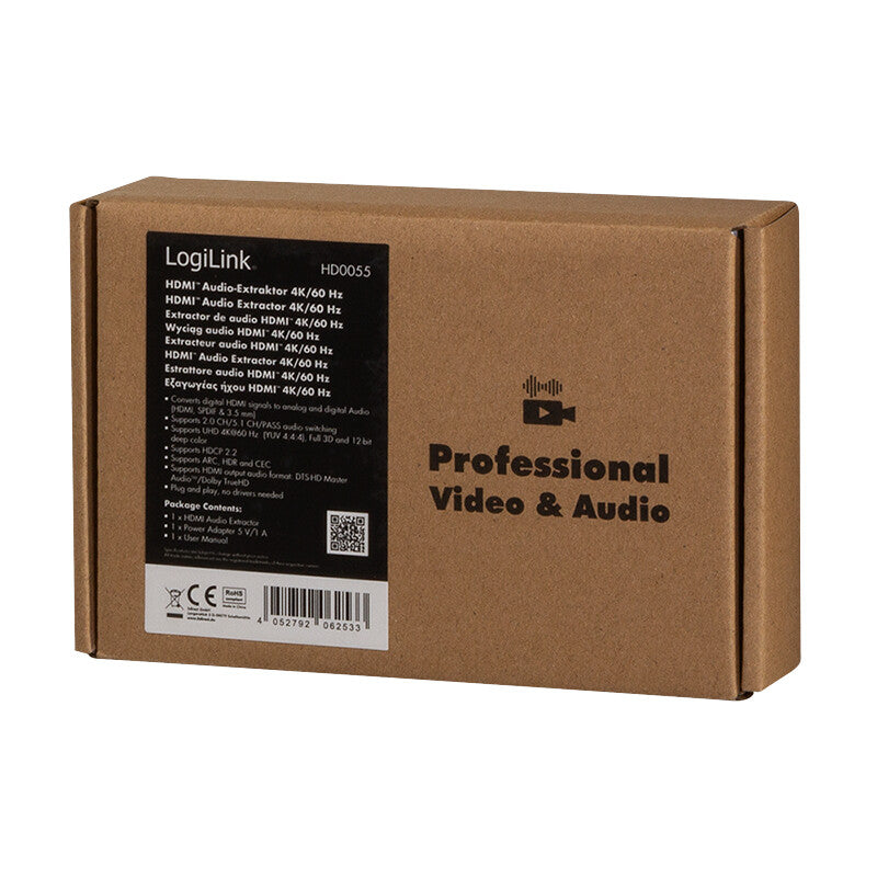 LogiLink HD0055 ljudomvandlare Svart