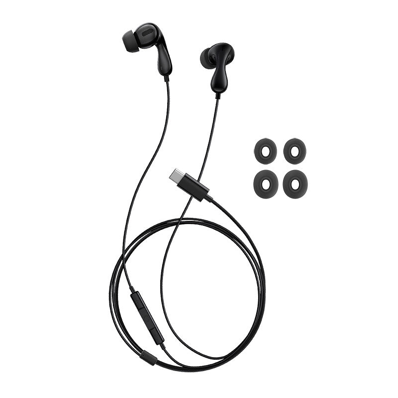 Baseus Encok CZ20 Headset Kabel I öra Samtal/musik USB Type-C Svart