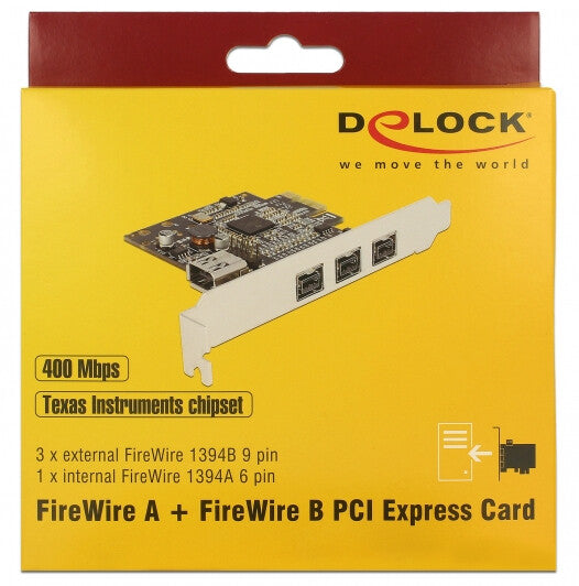 DeLOCK 89864 nätverkskort/adapters Intern IEEE 1394/Firewire