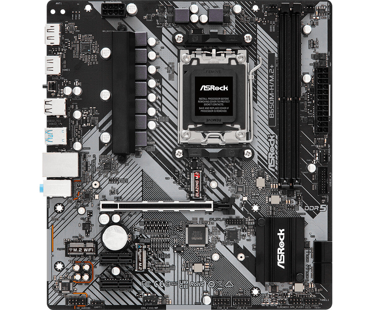 Asrock B650M-H/M.2+ AMD B650 AM5-sockel micro ATX