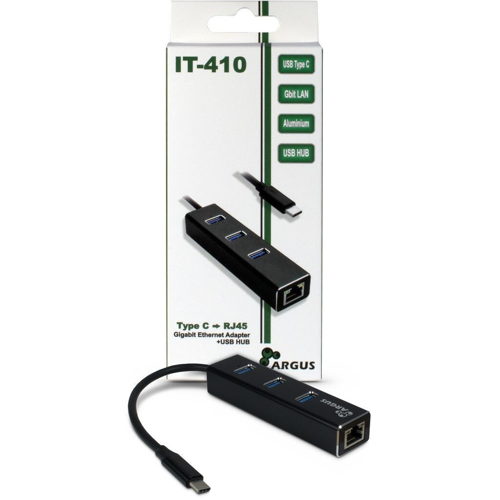 Inter-Tech ARGUS IT-410 USB 3.2 Gen 1 (3.1 Gen 1) Type-C Svart