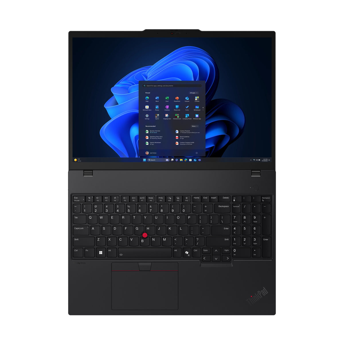 Lenovo ThinkPad T16 Gen 4 (Intel) Copilot+ PC Intel Core Ultra 7 258V Bärbar dator 40,6 cm (16") WUXGA 32 GB 1 TB SSD Wi-Fi 7 (802.11be) Windows 11 Pro tyska Svart