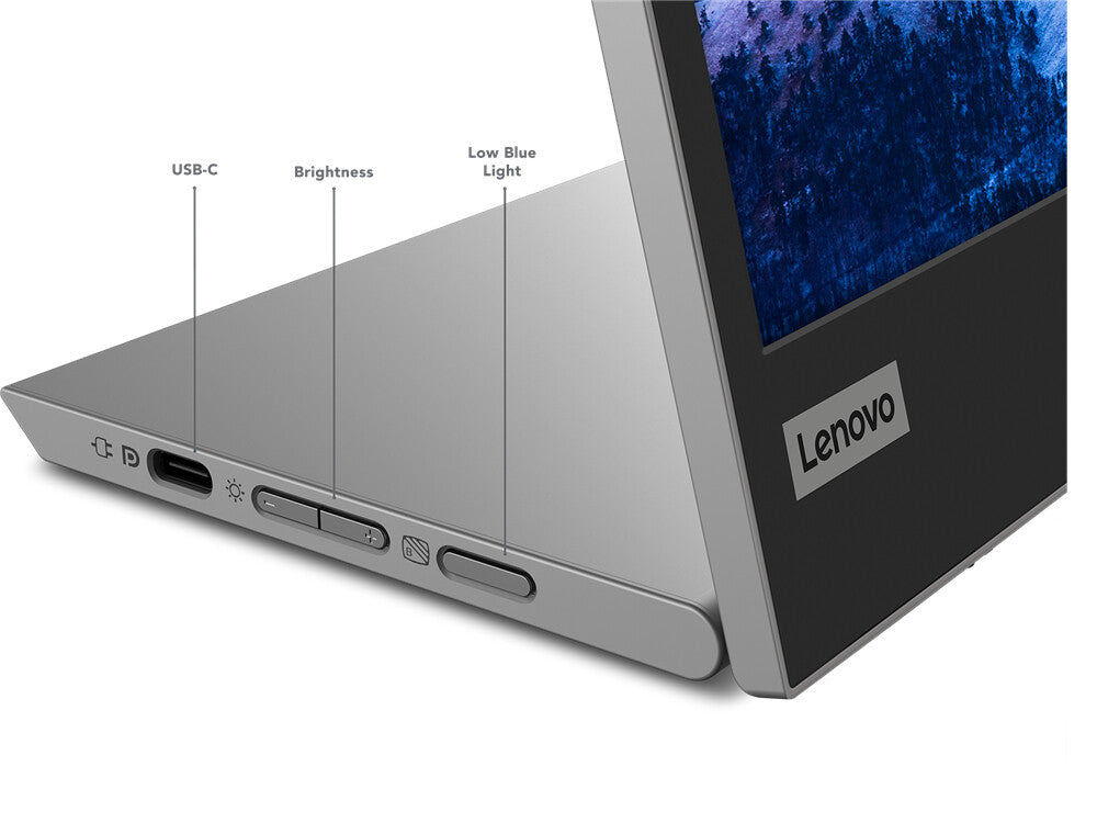 Lenovo L15 LED display 39,6 cm (15.6") 1920 x 1080 pixlar Full HD Svart, Grå