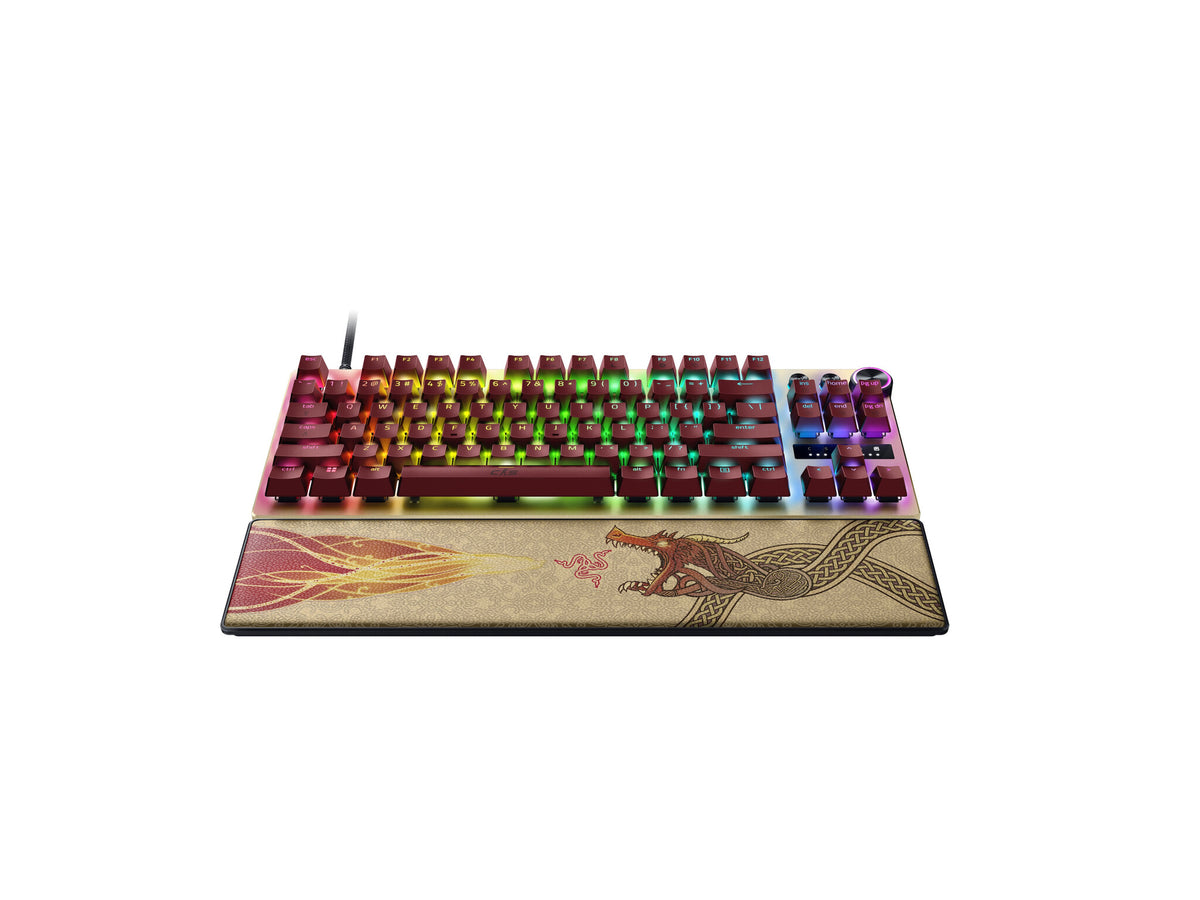 Razer Huntsman V3 Pro Tenkeyless tangentbord Spela USB QWERTY UK internationellt Guld, Gul