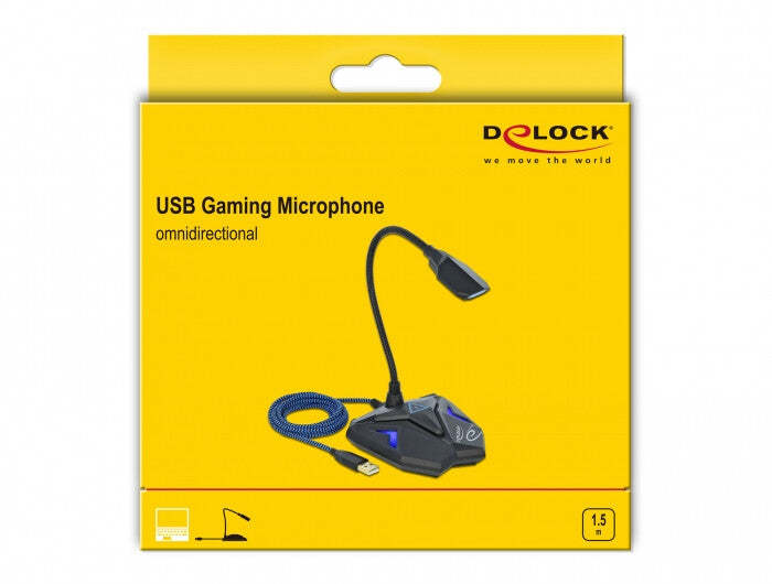 DeLOCK 66330 mikrofoner Svart, Blå Mikrofon till spelkonsol