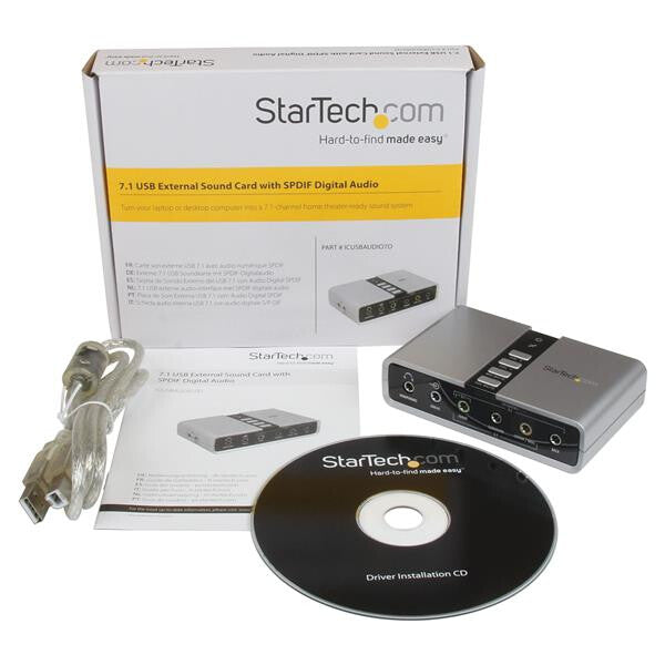 StarTech.com 7.1 USB-audio-adapter externt ljudkort med SPDIF digital audio