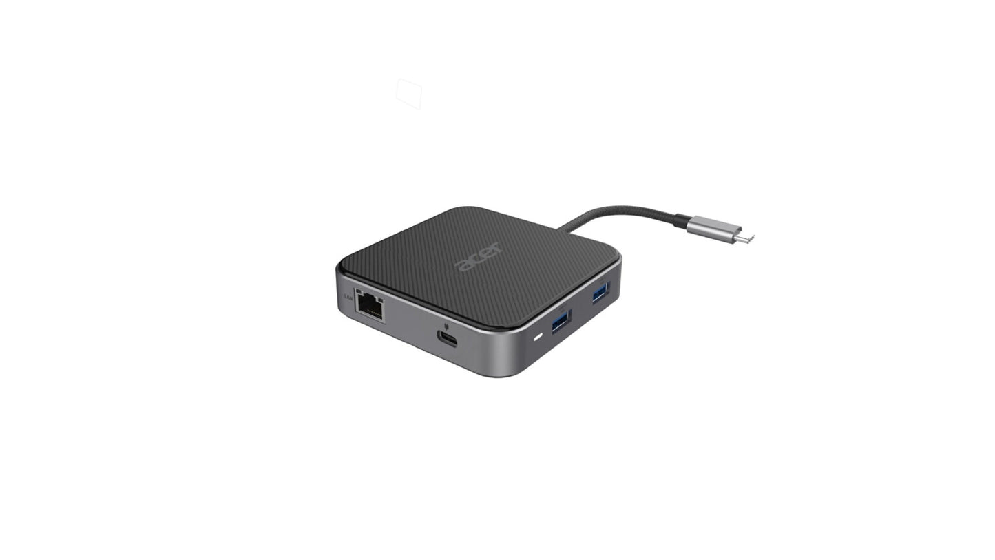 Acer HP.DSCAB.013 dockningsstationer för bärbara datorer Kabel USB 3.2 Gen 1 (3.1 Gen 1) Type-C Kol, Silver