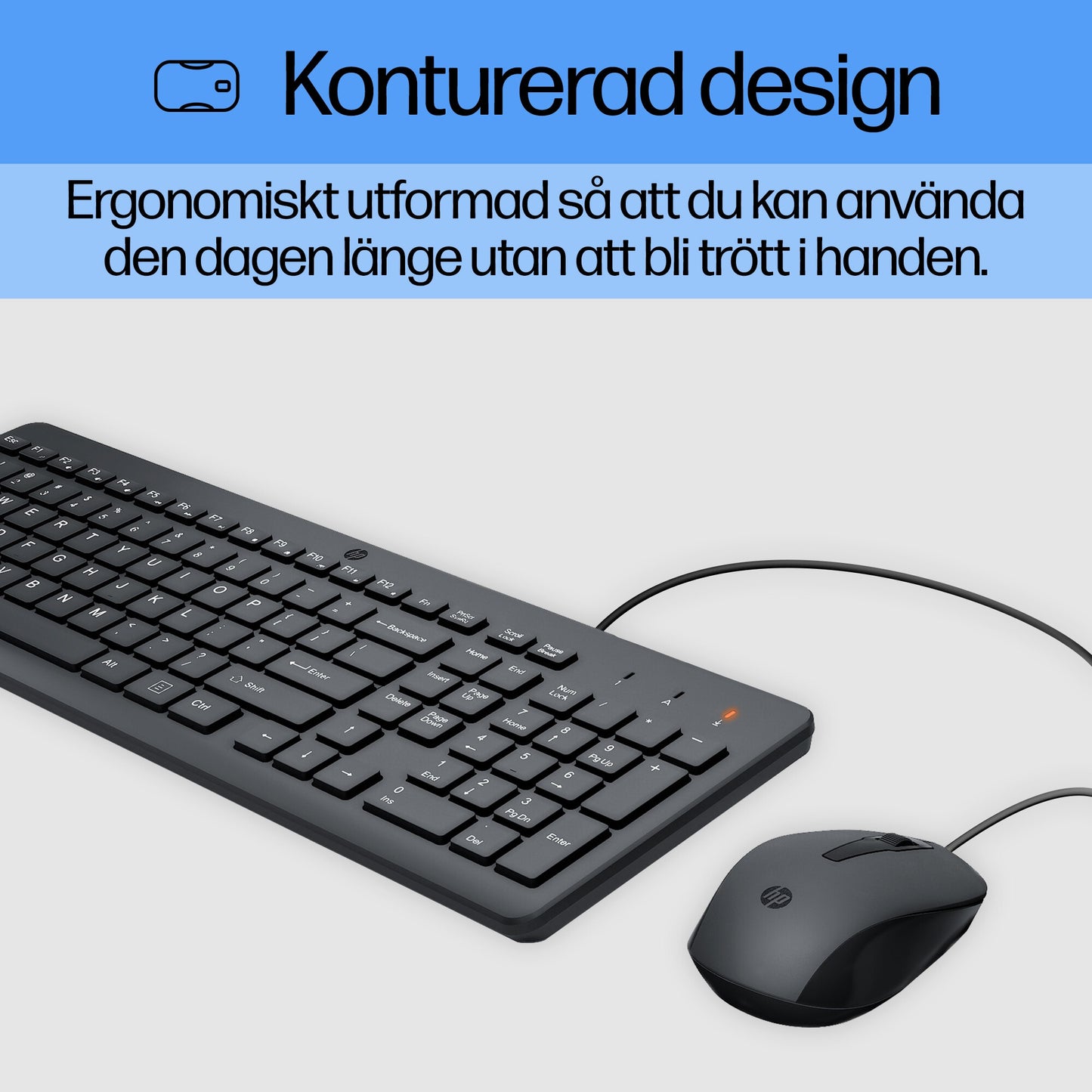 HP 150 trådbunden mus och tangentbord