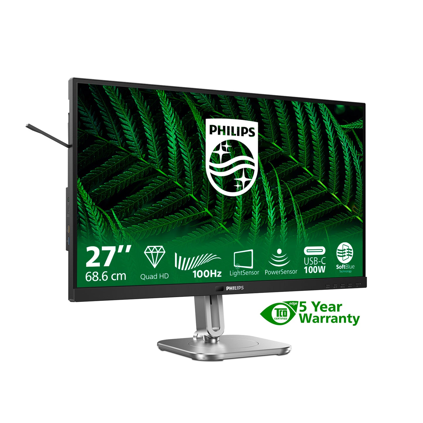 Philips 5000 series 27B2G5601/00 platta pc-skärmar 68,6 cm (27") 2560 x 1440 pixlar Quad HD LCD Svart