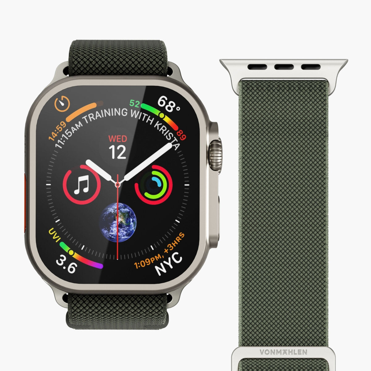 Vonmählen Classic Nylon Loop Band Oliv