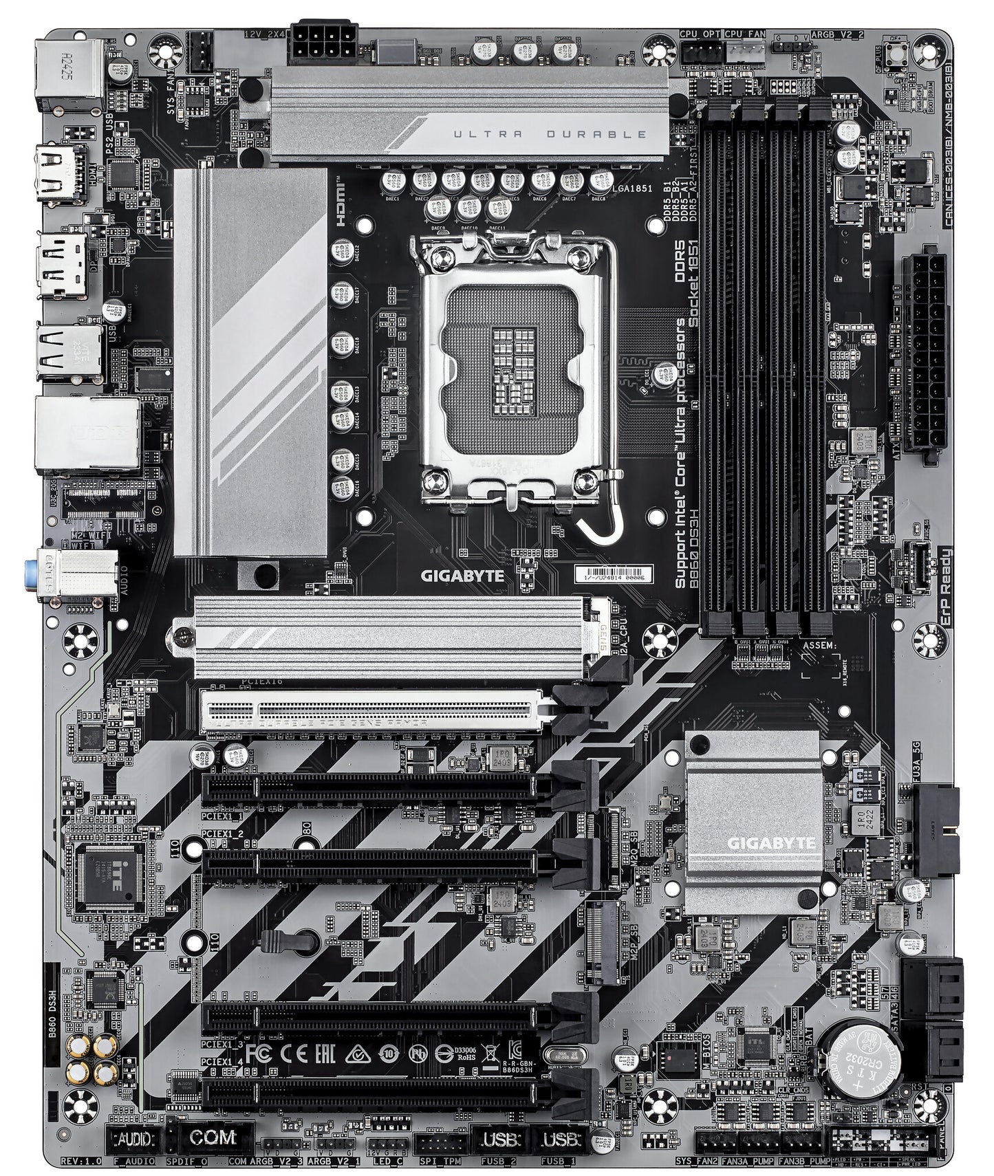 GIGABYTE B860 DS3H moderkort Intel B860 LGA 1851 (Socket V1) ATX