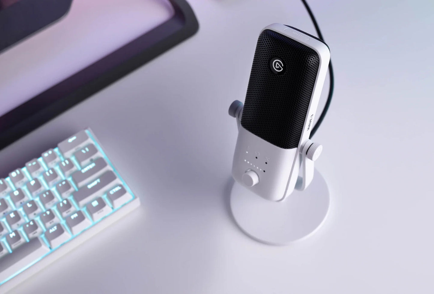 Elgato Wave 3 Vit Bordsmikrofon