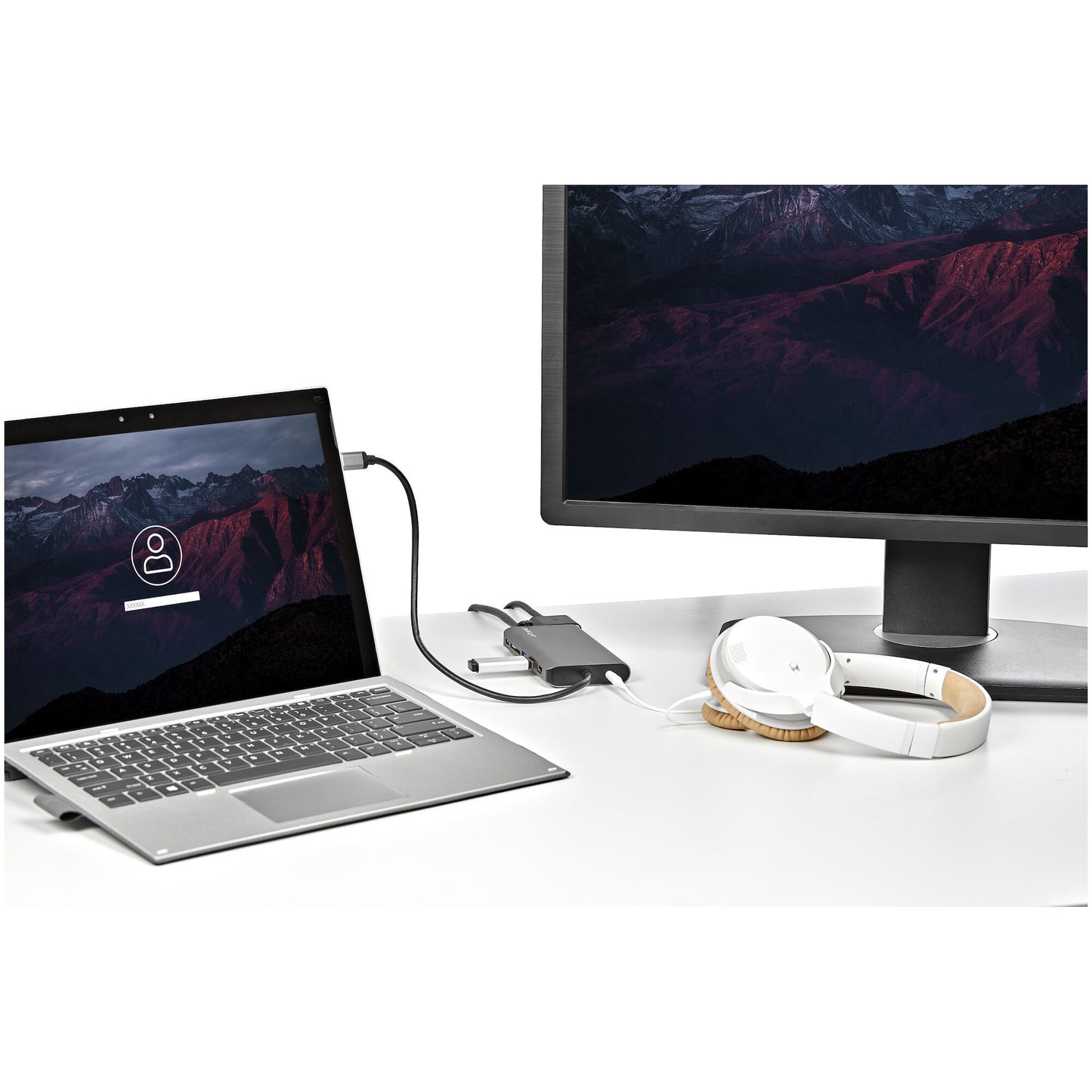 StarTech.com USB C-multiportadapter - USB-C Mini-resedocka med 4K HDMI eller 1080p VGA - 3x USB 3.0-hubb, SD, GbE, Audio, 100 W PD Pass-through - Bärbar dockningsstation för bärbar dator/surfplatta
