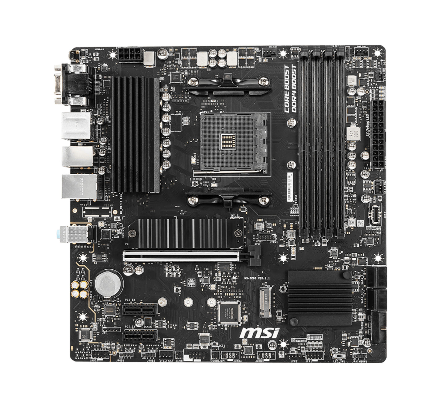 MSI B550M PRO-VDH moderkort AMD B550 Uttag AM4 micro ATX