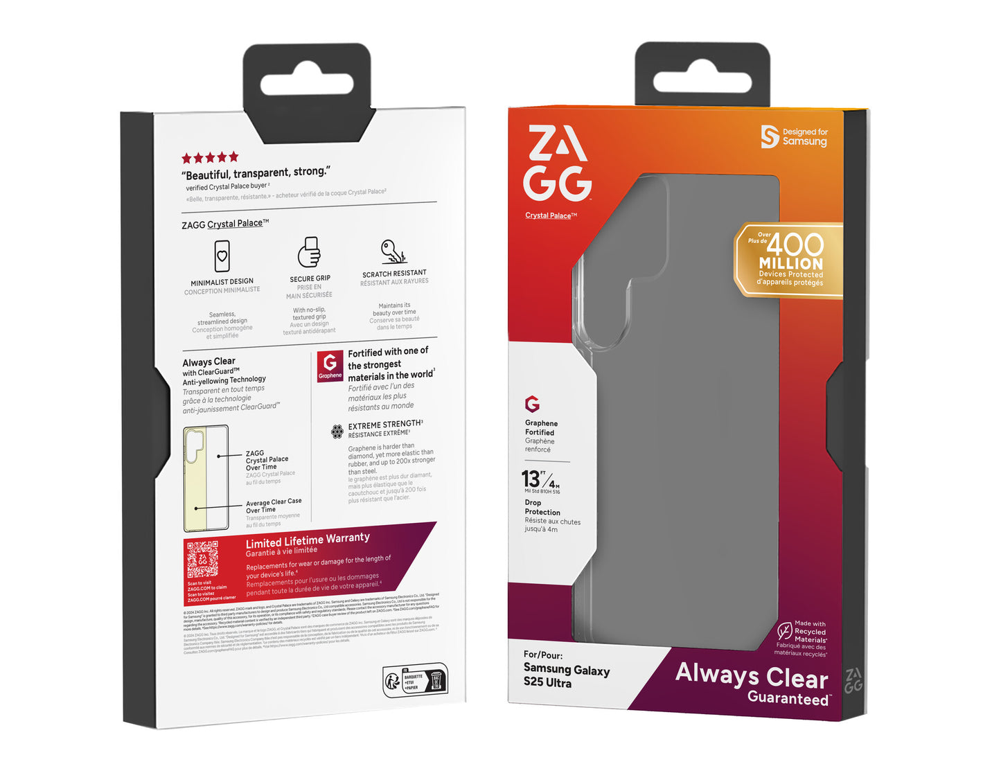 ZAGG Crystal Palace mobiltelefonfodral 17,5 cm (6.9") Omslag Transparent