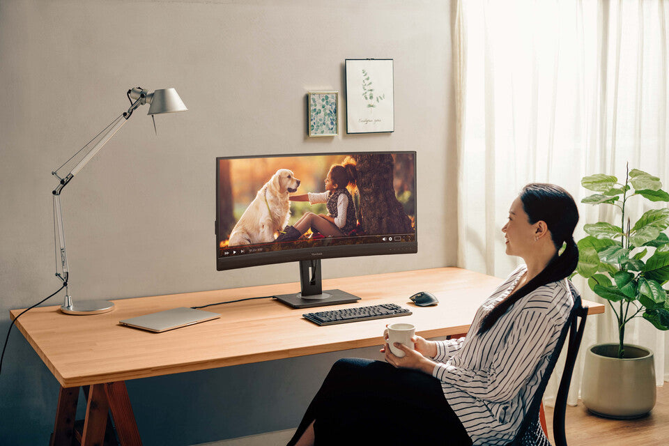 Viewsonic VG3456C platta pc-skärmar 86,4 cm (34") 3440 x 1440 pixlar UltraWide Quad HD LED Svart